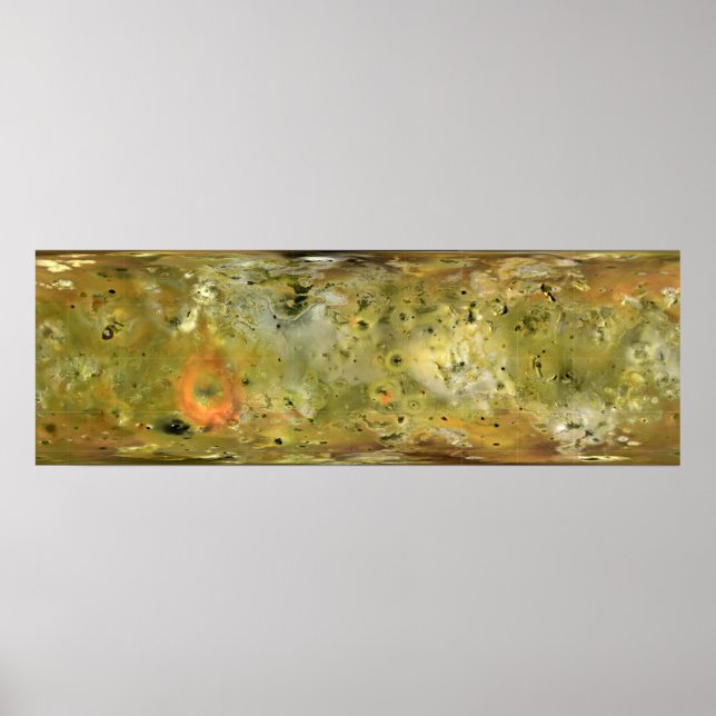 Map of Jupiter's moon Lo Poster (Front)