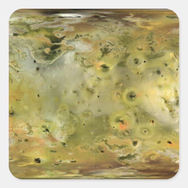 Map of Jupiter's moon Lo Square Sticker (Front)