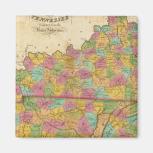 Map of Kentucky And Tennessee Magnet