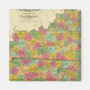 Map of Kentucky and Tennessee Magnet