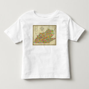 Map of Kentucky and Tennessee Toddler T-Shirt