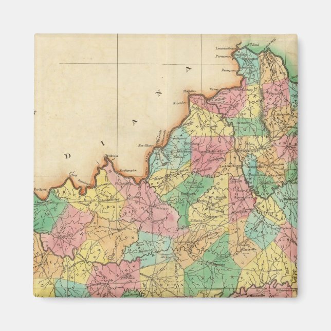 Map Of Kentucky Magnet (Front)