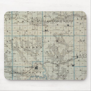 Map of Keokuk County, State of Iowa Mouse Pad