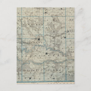 Map of Keokuk County, State of Iowa Postcard
