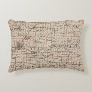 Map of Knox County Decorative Cushion