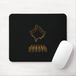 Map of Kosovo, Gold Map Mouse Pad