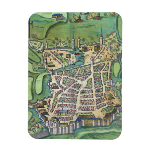 Map of La Rochelle, from 'Civitates Orbis Terrarum Magnet