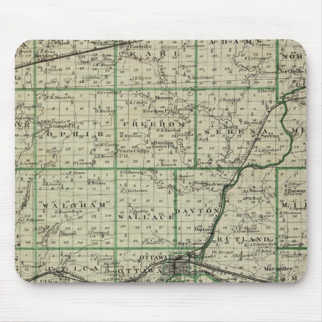 Map of La Salle County Mouse Pad (Front)