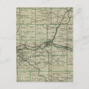 Map of La Salle County Postcard