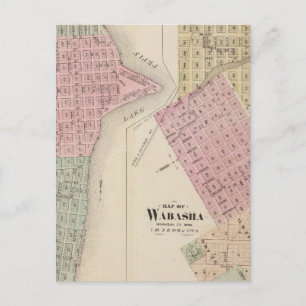 Map of Lake City, and Map of Wabasha, Minnesota Postcard