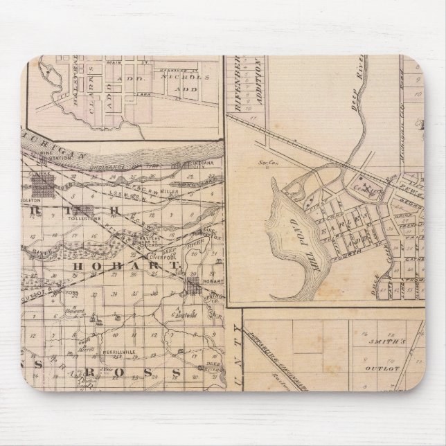 Map of Lake County with Lowell Mouse Pad (Front)