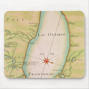 Map of Lake Ontario Mouse Pad