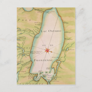 Map of Lake Ontario Postcard