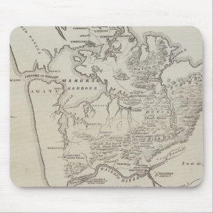 Map of land between Auckland & Waikato River Mouse Pad