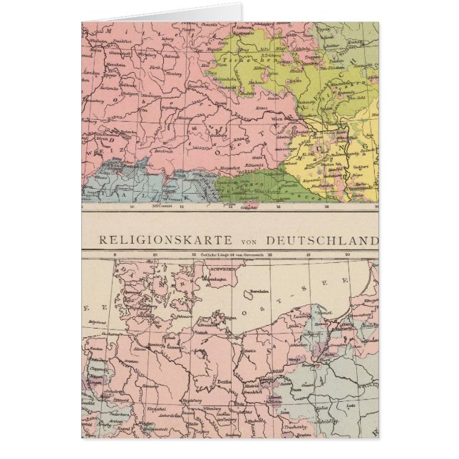Map of Languages and Religions in Germany (Front)