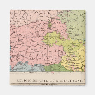 Map of Languages and Religions in Germany Magnet