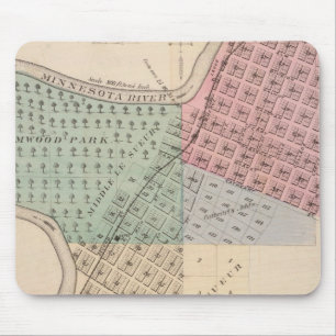 Map of Le Sueur, Map of Cleveland, Minnesota Mouse Pad