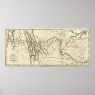 Map of Lewis and Clark's Track Poster