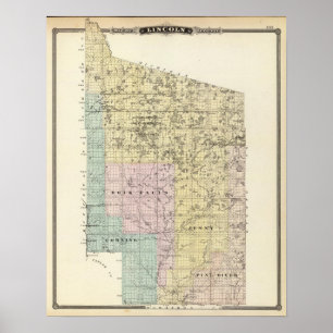Map of Lincoln County Poster
