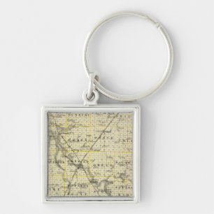 Map of Livingston County and Pontiac Key Ring