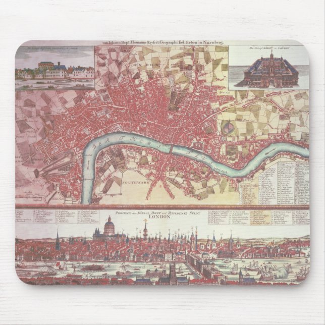 Map of London Mouse Pad (Front)