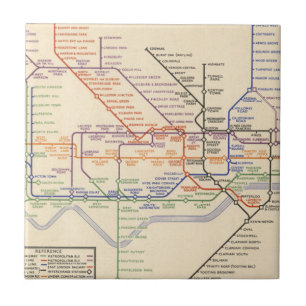Map of London's Underground Railways Ceramic Tile