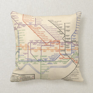 Map of London's Underground Railways Cushion