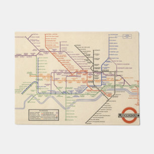 Map of London's Underground Railways Doormat