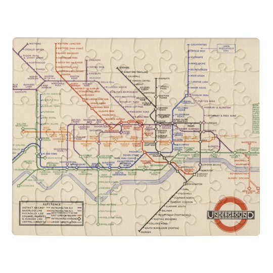 Map of London's Underground Railways Jigsaw Puzzle