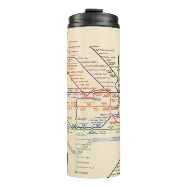 Map of London's Underground Railways Thermal Tumbler (Front)