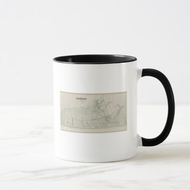 Map of Long Branch, NJ Mug (Right)