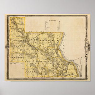 Map of Louisa County, State of Iowa Poster