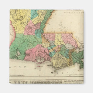 Map Of Louisiana Magnet