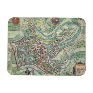 Map of Luxembourg, from 'Civitates Orbis Terrarum' Magnet