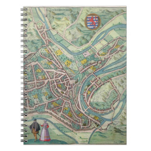 Map of Luxembourg, from 'Civitates Orbis Terrarum' Notebook
