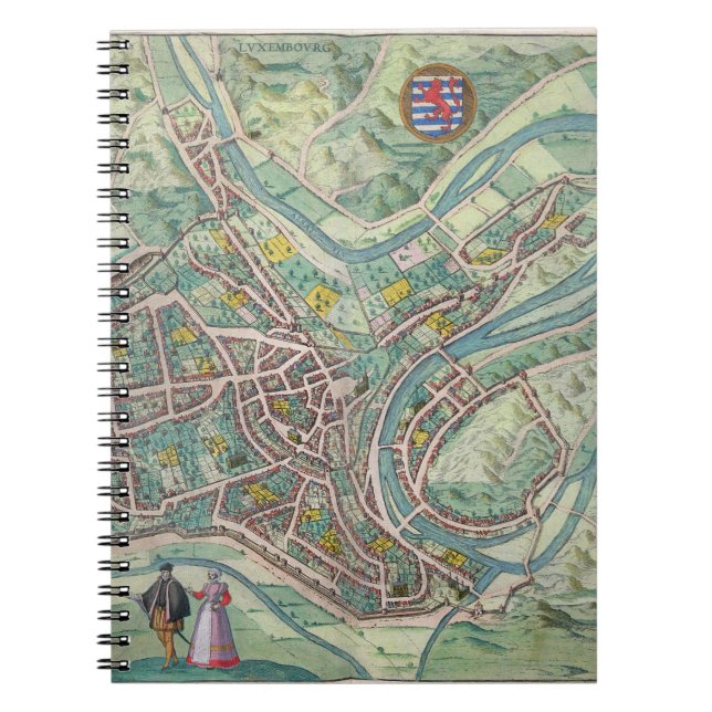 Map of Luxembourg, from 'Civitates Orbis Terrarum' Notebook (Front)