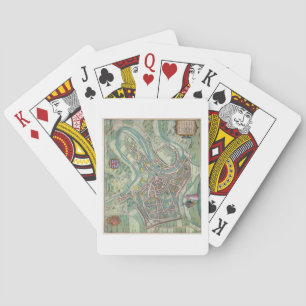 Map of Luxembourg, from 'Civitates Orbis Terrarum' Playing Cards