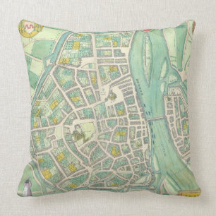 Map of Maastricht, from 'Civitates Orbis Terrarum' Cushion