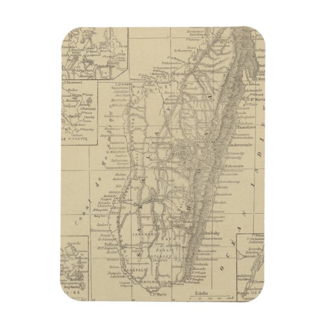 Map of Madagascar Magnet (Vertical)
