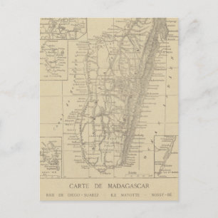 Map of Madagascar Postcard