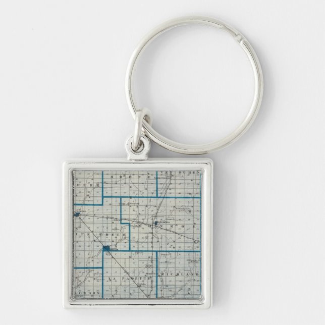 Map of Madison County Key Ring (Front)