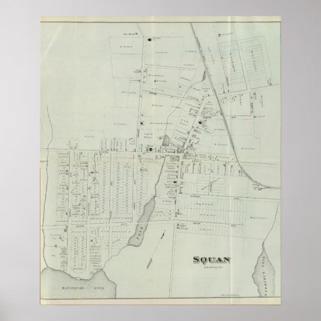 Map of Manasquan New Jersey Poster