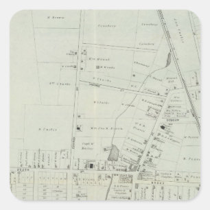 Map of Manasquan, New Jersey Square Sticker