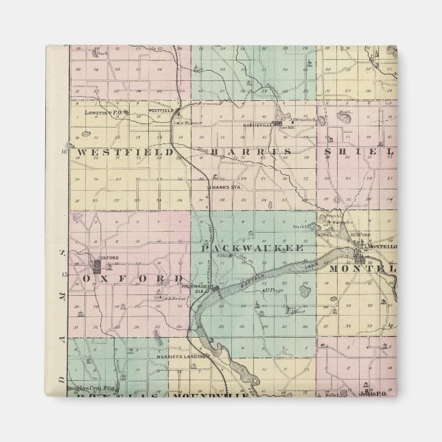 Map of Marquette County & Westfield Magnet (Front)