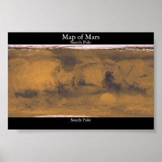 Map of Mars Poster