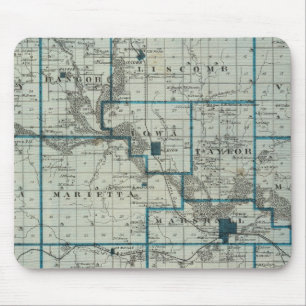 Map of Marshall County, State of Iowa Mouse Pad