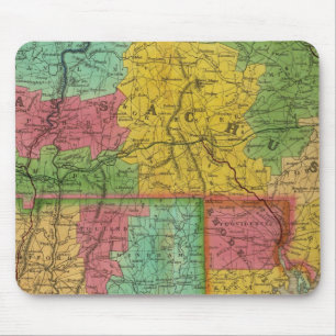Map of Massachusetts and Connecticut Mouse Pad