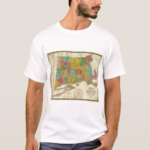 Map of Massachusetts and Connecticut T-Shirt