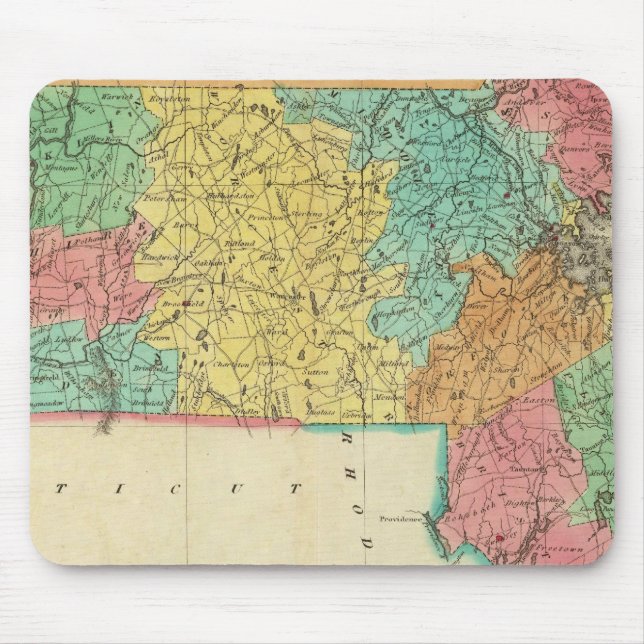Map Of Massachusetts Mouse Pad (Front)