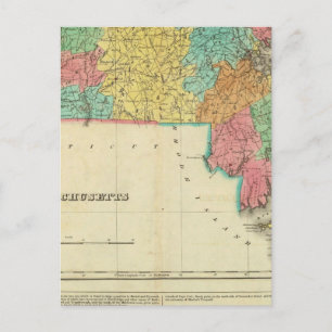 Map Of Massachusetts Postcard